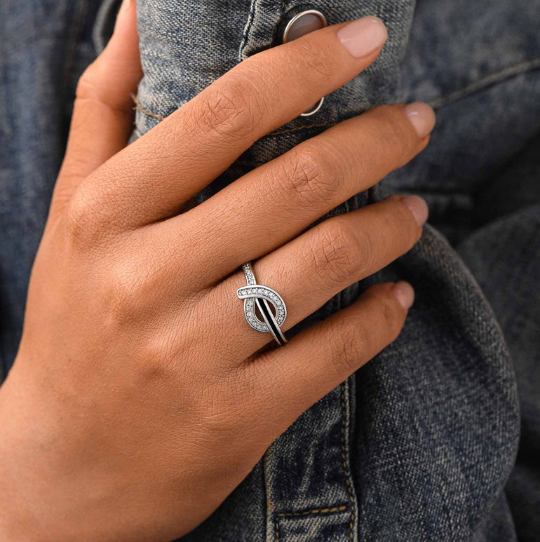 Knotted Power Ring - Black - Serene Western
