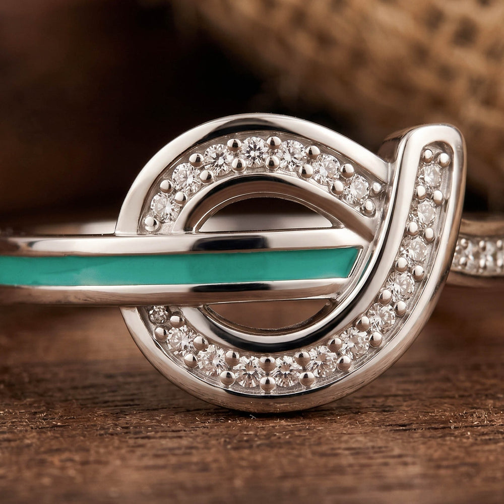 Knotted Power Ring - Moissanite - Serene Western