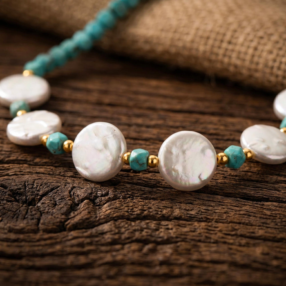 Lagoon Pearlescent Necklace - Serene Western