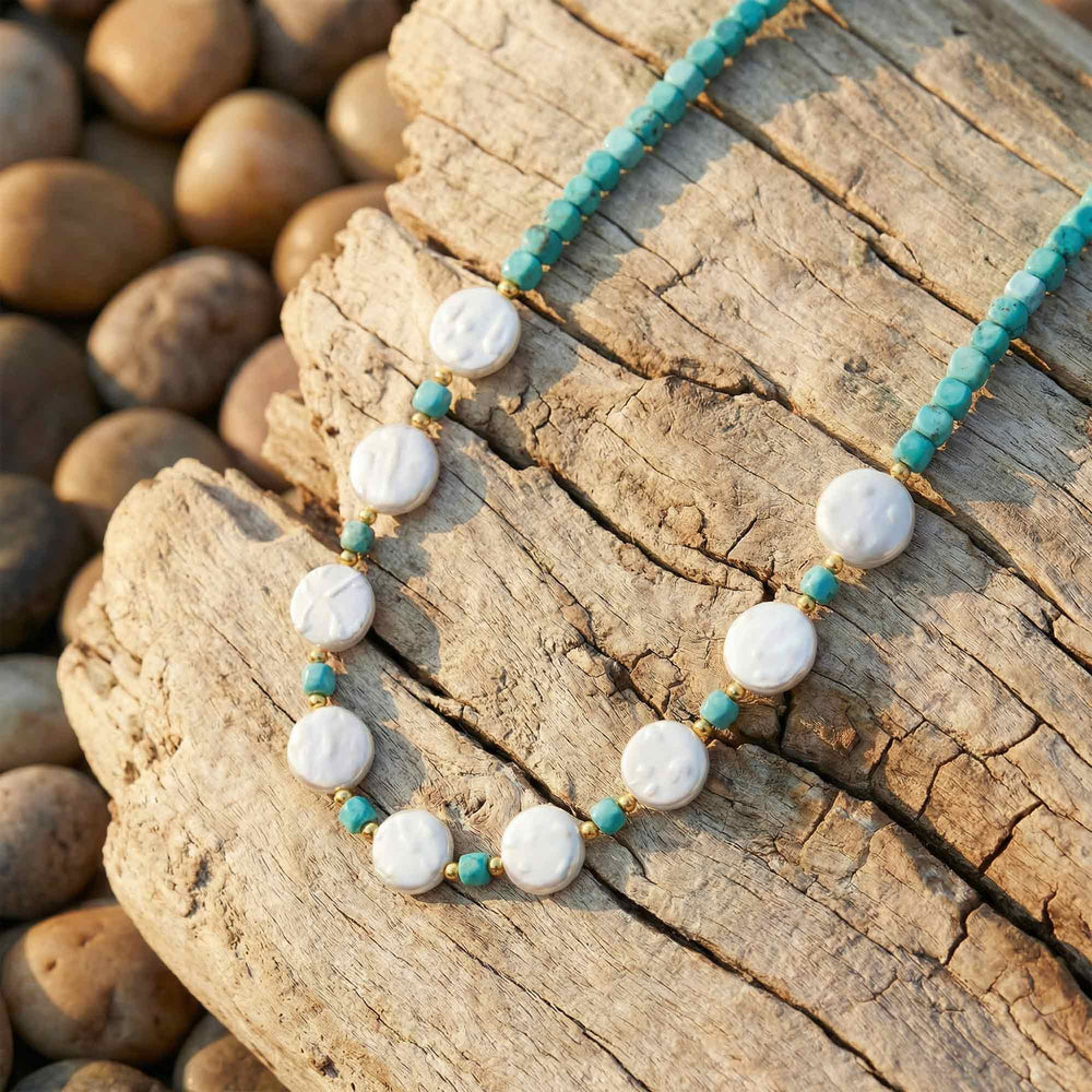Lagoon Pearlescent Necklace - Serene Western