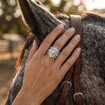 Longhorn Mesa Stacking Ring - Turquoise - Serene Western thumbnail
