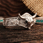 Longhorn Mesa Stacking Ring - Turquoise - Serene Western thumbnail