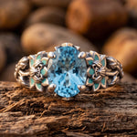Lotus Haven Ring - Aquamarine - Serene Western thumbnail