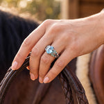 Lotus Haven Ring - Aquamarine - Serene Western thumbnail