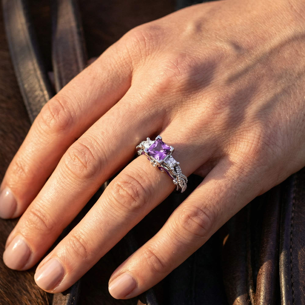 Love Rivet Ring - Amethyst - Serene Western