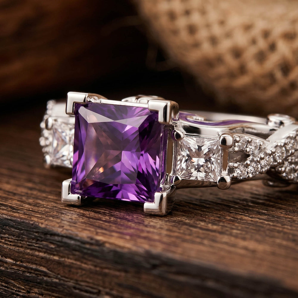 Love Rivet Ring - Amethyst - Serene Western