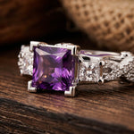 Love Rivet Ring - Amethyst - Serene Western thumbnail