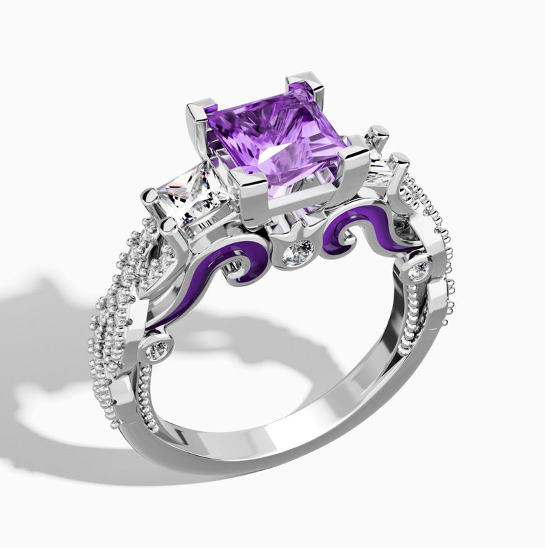 Love Rivet Ring - Amethyst - Serene Western