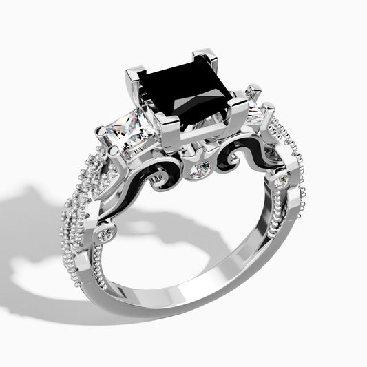 Love Rivet Ring - Black onyx - Serene Western