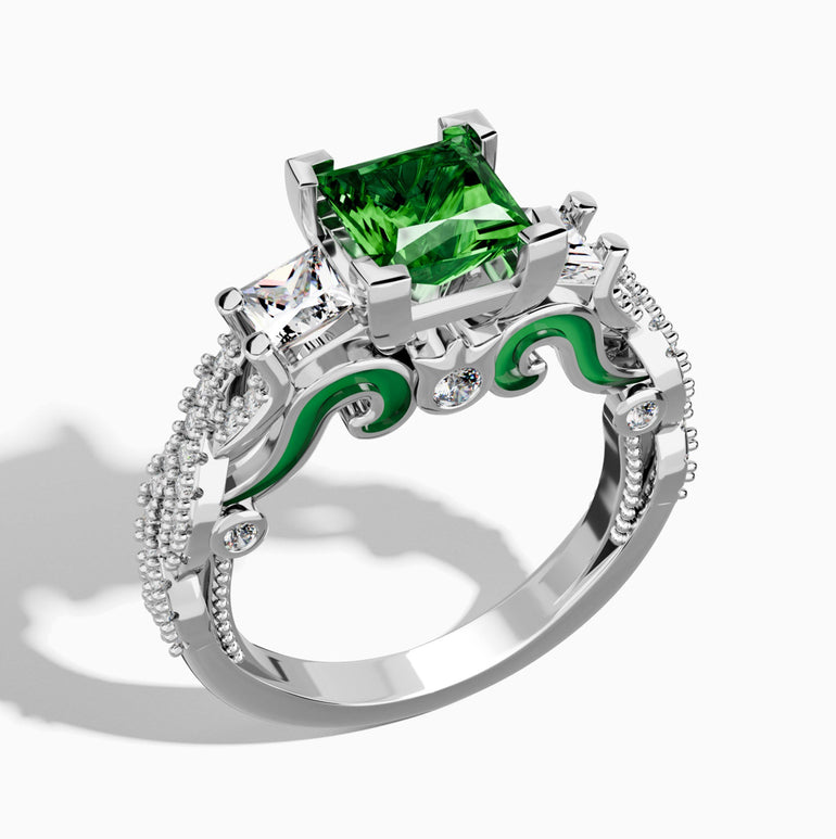 Love Rivet Ring - Emeral - Serene Western