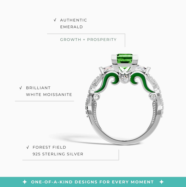 Love Rivet Ring - Emeral - Serene Western