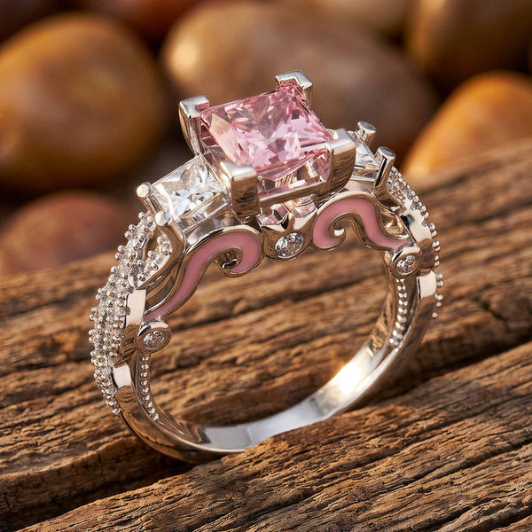 Love Rivet Ring - Rose Quartz