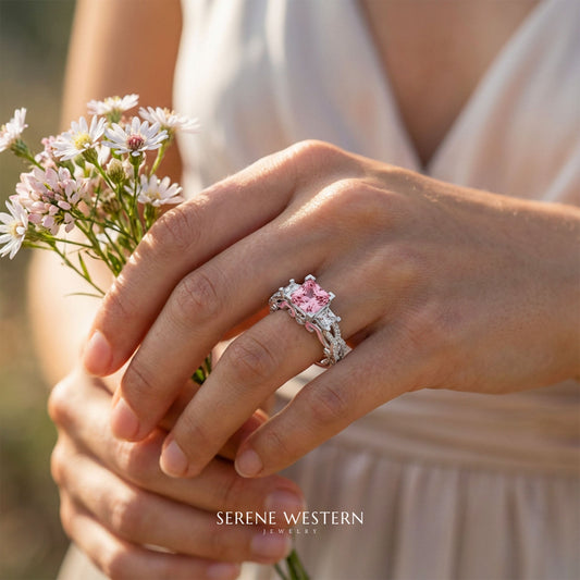 Love Rivet Ring - Rose Quartz - Serene Western