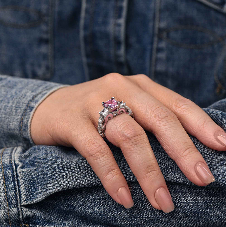 Love Rivet Ring - Rose Quartz - Serene Western