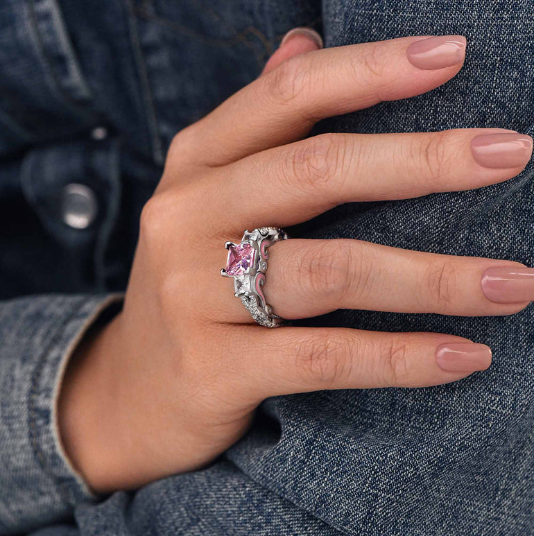 Love Rivet Ring - Rose Quartz - Serene Western