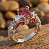 Love Rivet Ring - Ruby