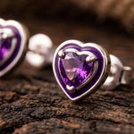 Loyal Heart Earrings - Amethyst - Serene Western thumbnail