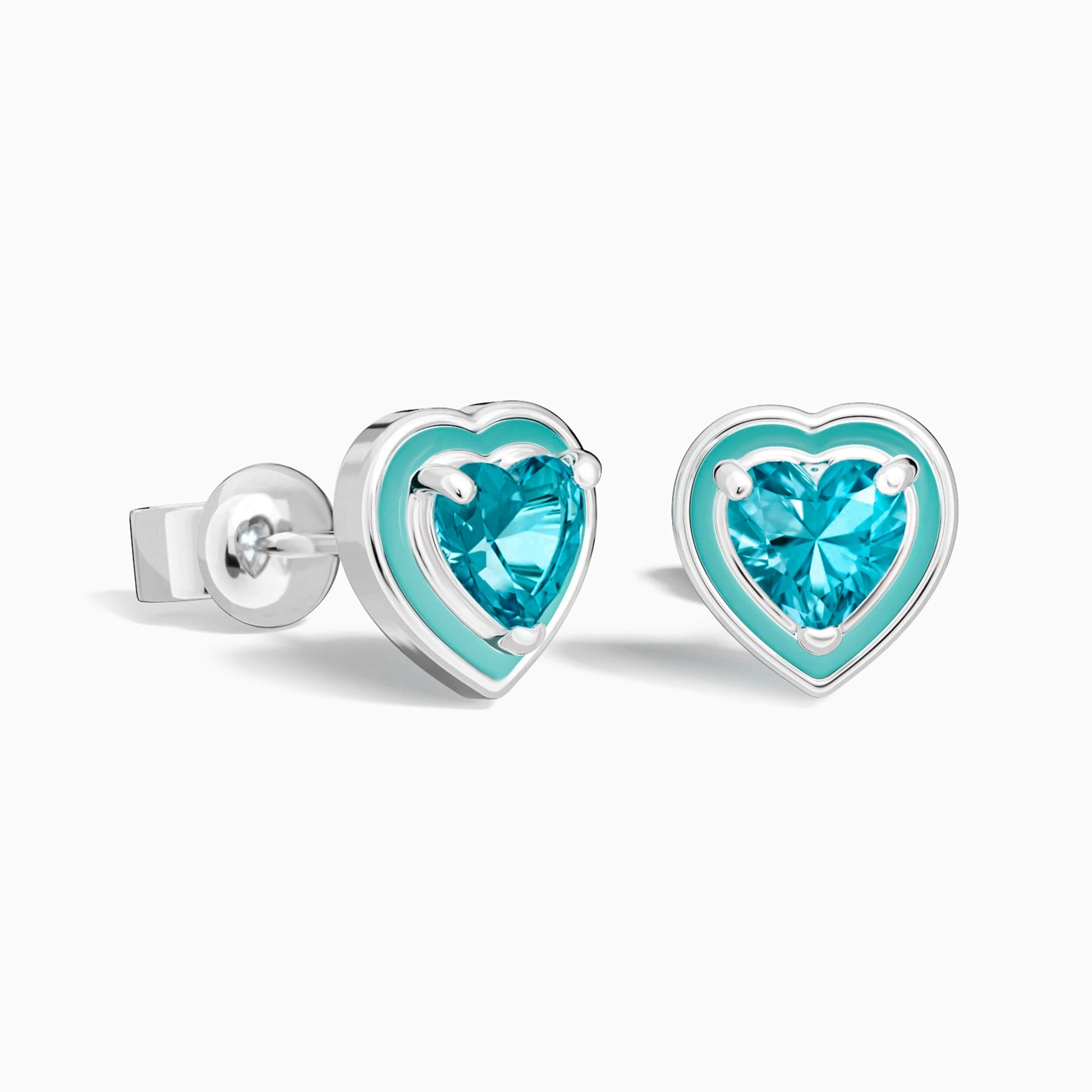 Loyal Heart Earrings - Aquamarine - Serene Western