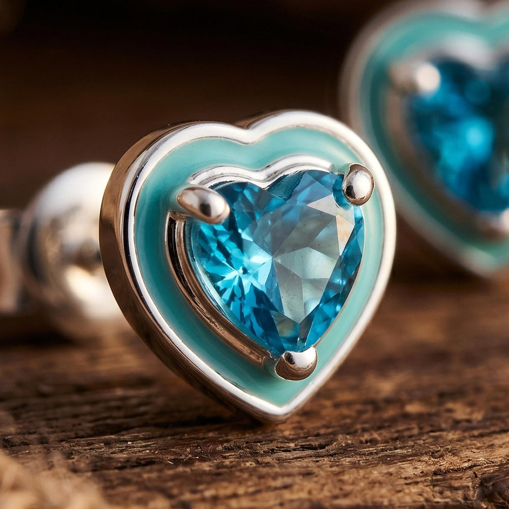 Loyal Heart Earrings - Aquamarine - Serene Western