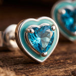 Loyal Heart Earrings - Aquamarine - Serene Western thumbnail