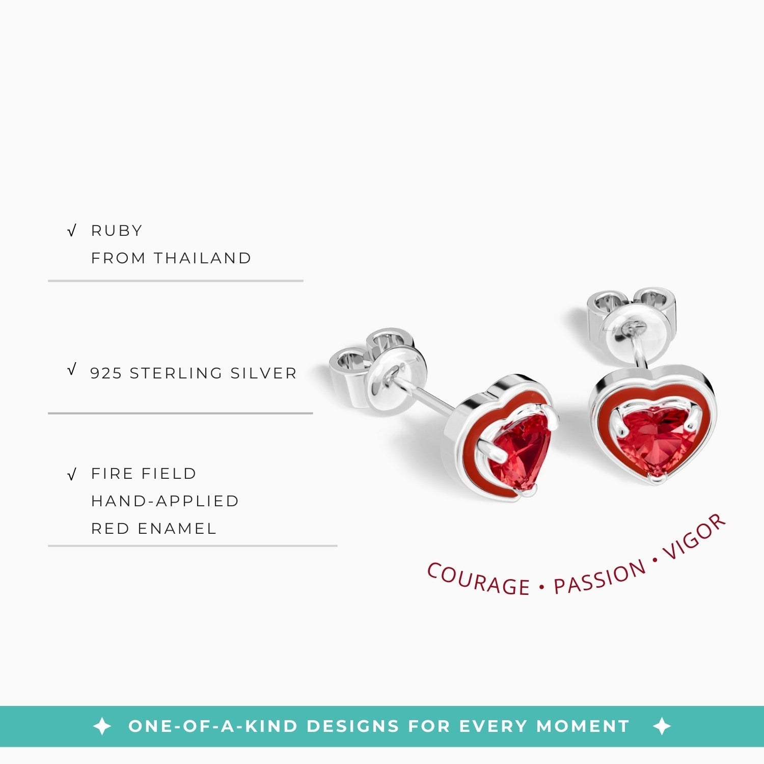 Loyal Heart Earrings - Ruby - Serene Western