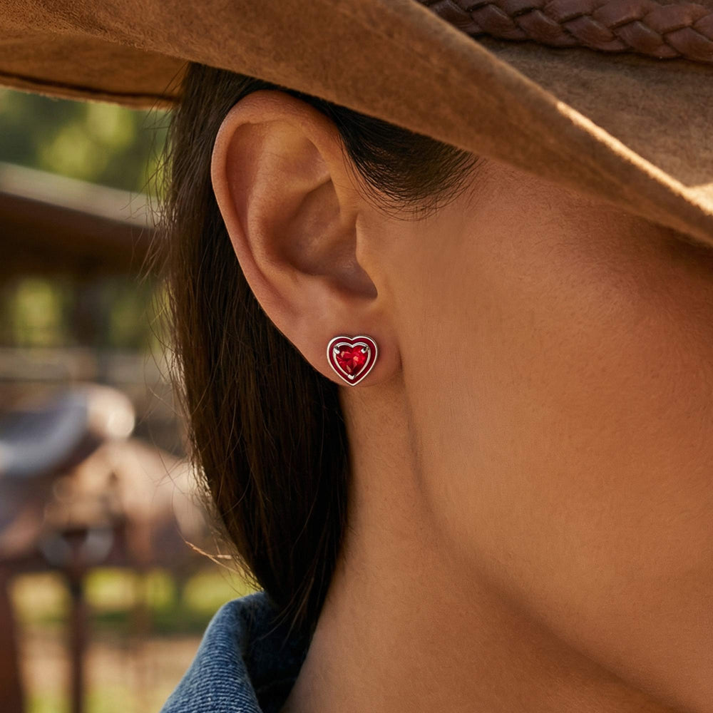 Loyal Heart Earrings - Ruby - Serene Western