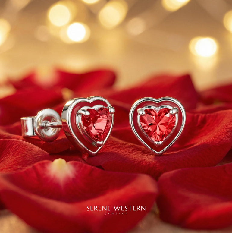 Loyal Heart Earrings - Ruby - Serene Western