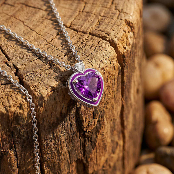 Loyal Heart Necklace - Amethyst
