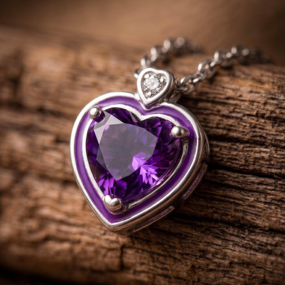 Loyal Heart-halskæde - ametyst - Serene Western