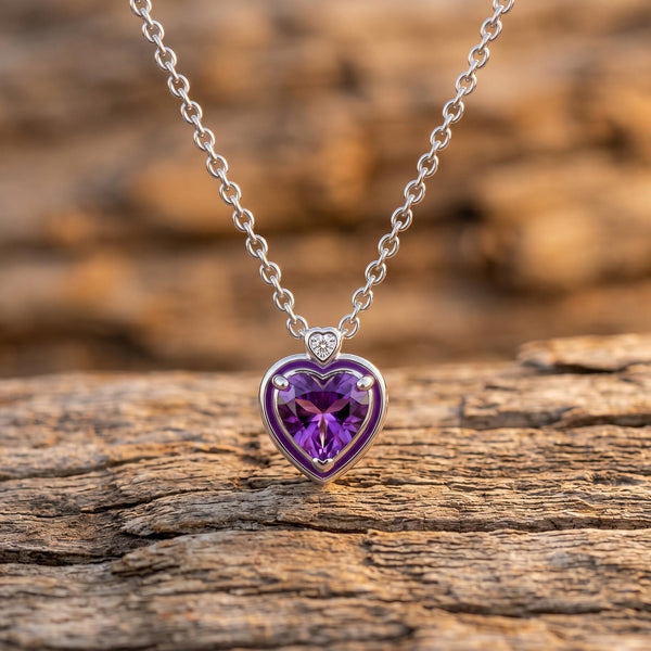 Loyal Heart Necklace - Amethyst