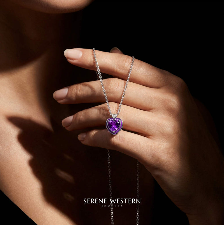 Loyal Heart Necklace - Amethyst - Serene Western