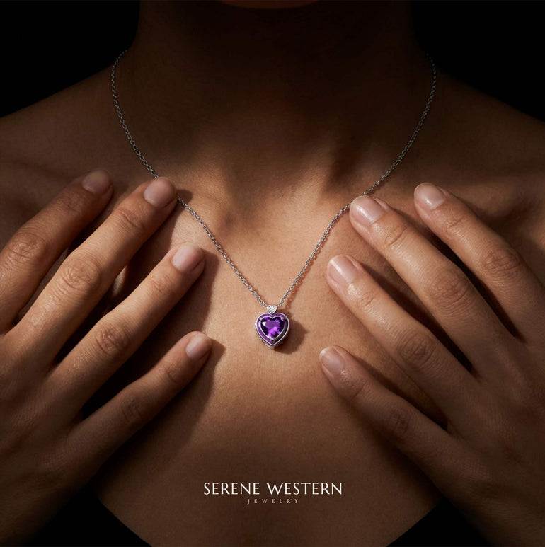 Loyal Heart Necklace - Amethyst - Serene Western