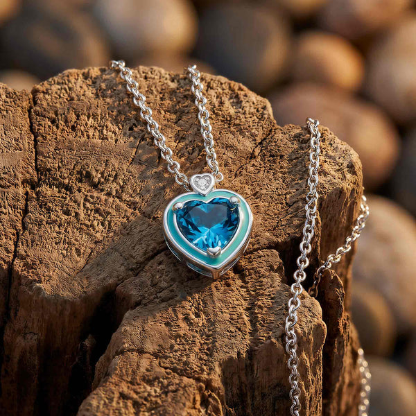 Zephyr Teardrop-halsband - Rosenkvarts ＆ Rosa