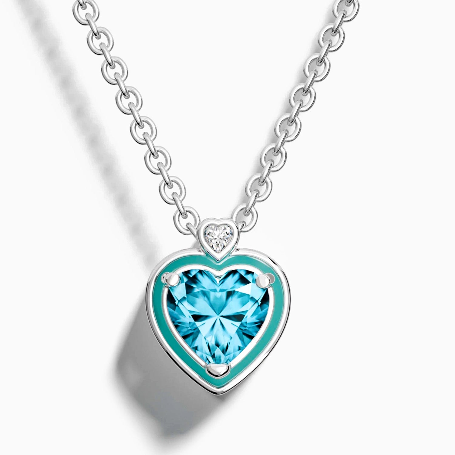 Loyal Heart Necklace - Aquamarine - Serene Western