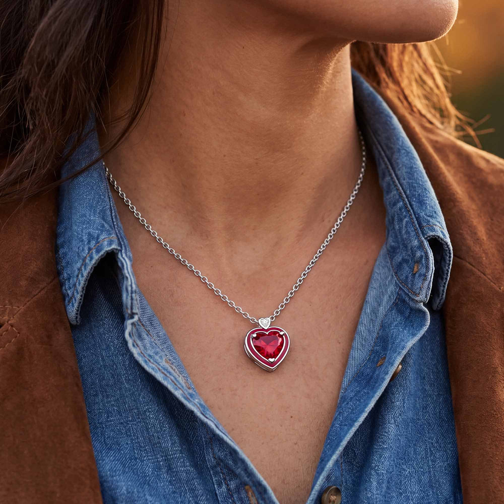 Loyal Heart Necklace - Ruby - Serene Western