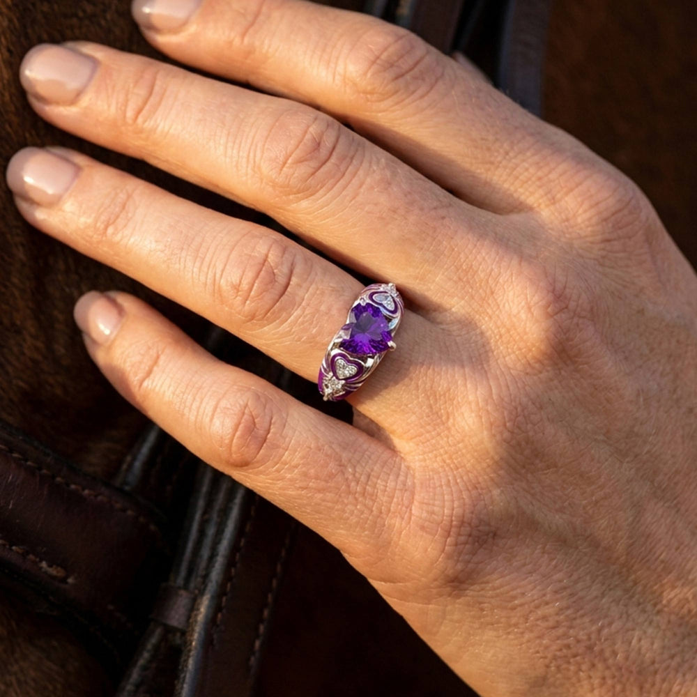Loyal Heart Ring - Amethyst - Serene Western