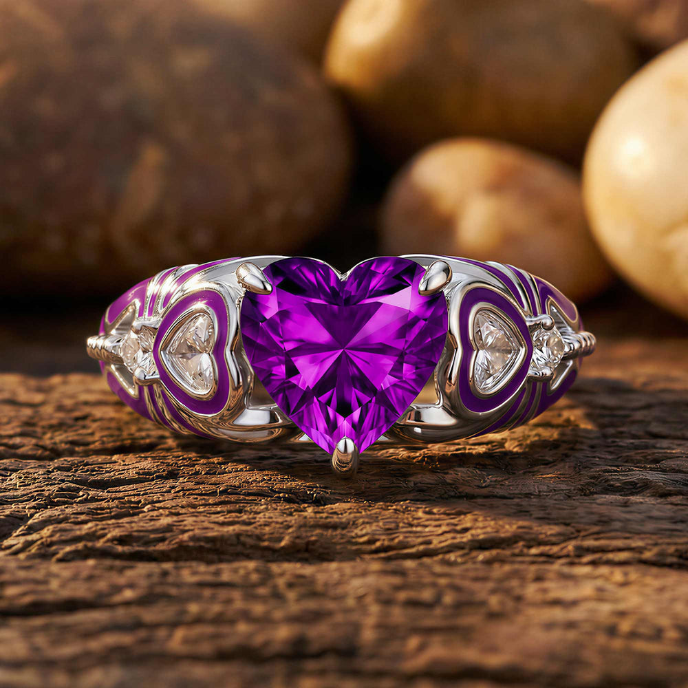 Loyal Heart Ring - Amethyst - Serene Western
