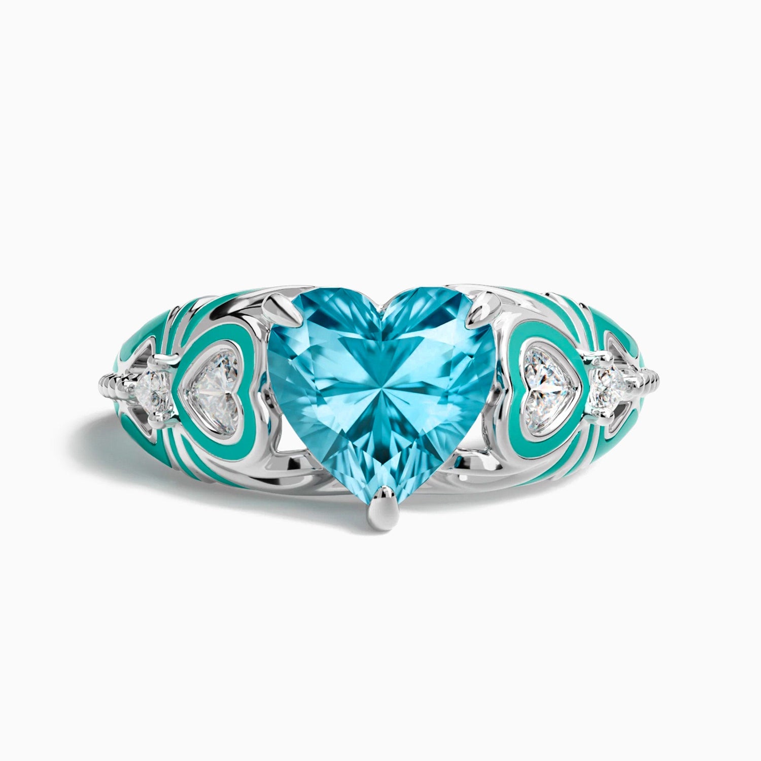 Loyal Heart Ring - Aquamarine - Serene Western