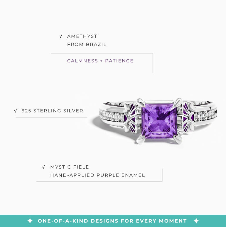 Lumen Crest Ring - Amethyst - Serene Western