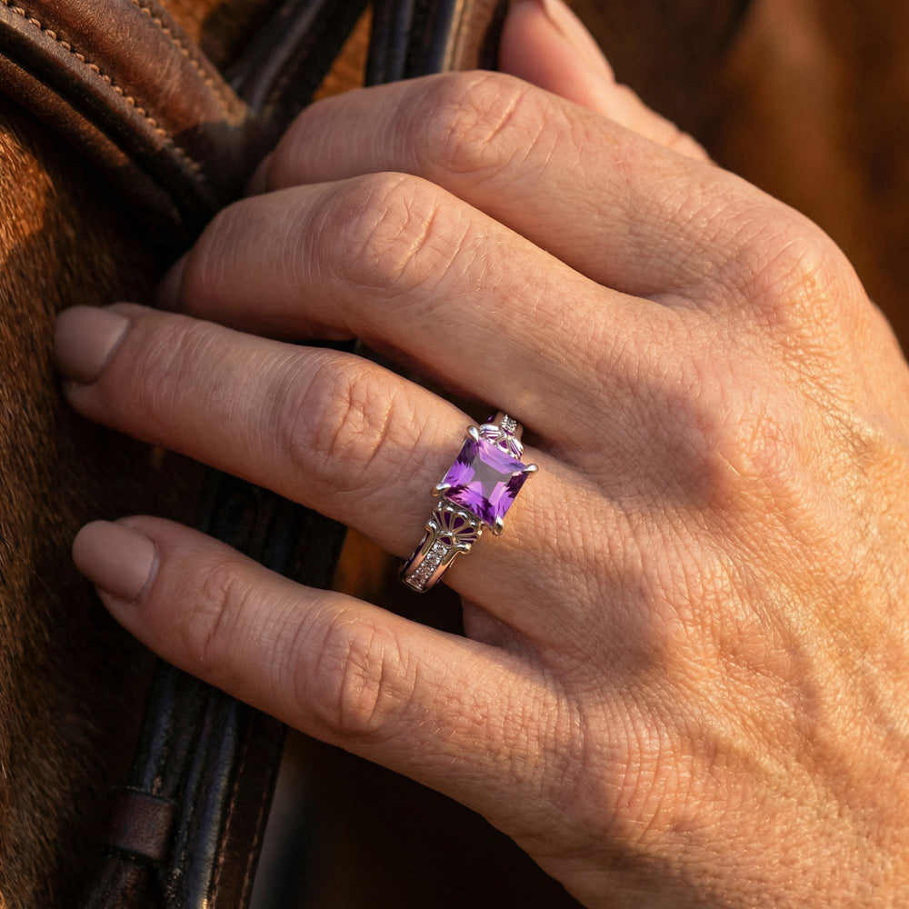 Lumen Crest Ring - Amethyst - Serene Western