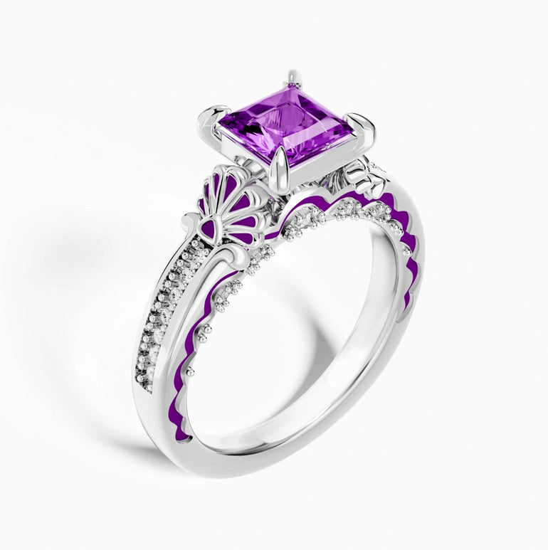 Lumen Crest Ring - Amethyst - Serene Western