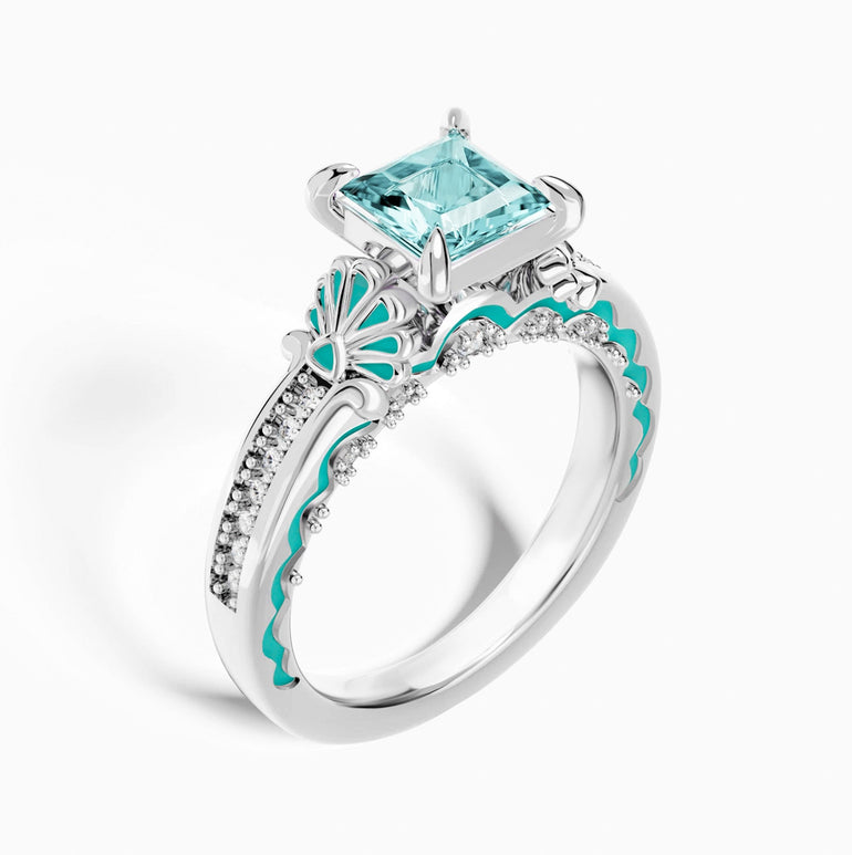 Lumen Crest Ring - Aquamarine - Serene Western