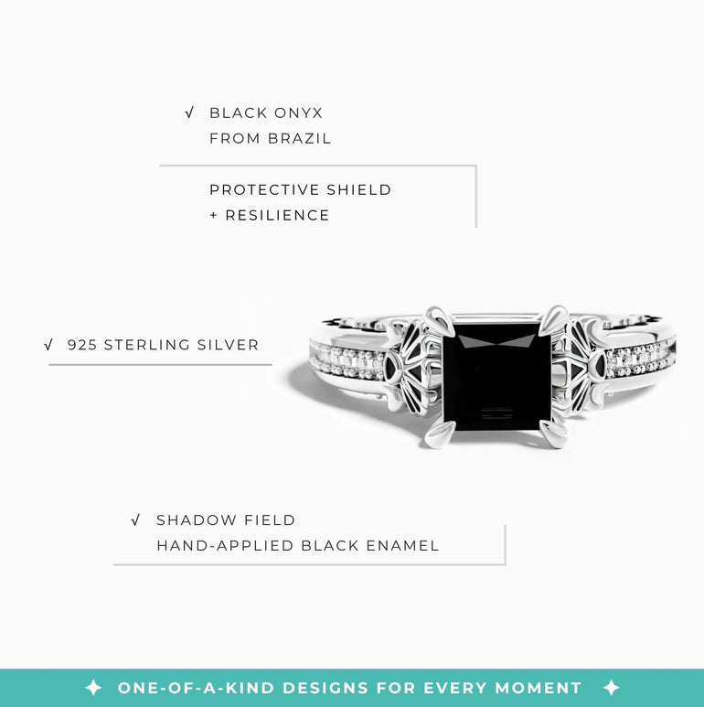 Lumen Crest Ring - Black Onyx - Serene Western