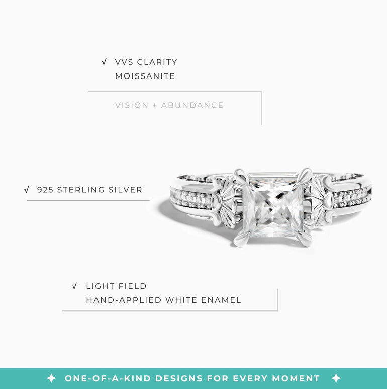 Lumen Crest Ring - Moissanite - Serene Western