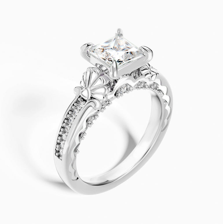 Lumen Crest Ring - Moissanite - Serene Western