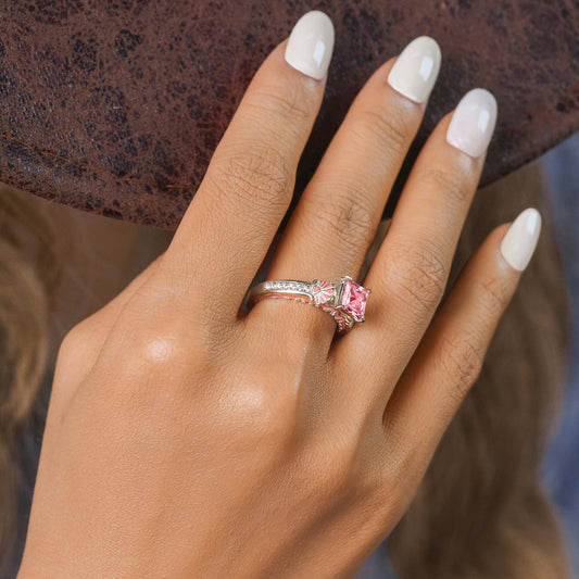 Lumen Crest Ring - Rose Quartz - Serene Western