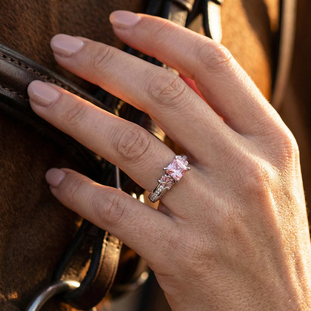 Lumen Crest Ring - Rose Quartz - Serene Western