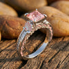 Lumen Crest Ring - Rose Quartz
