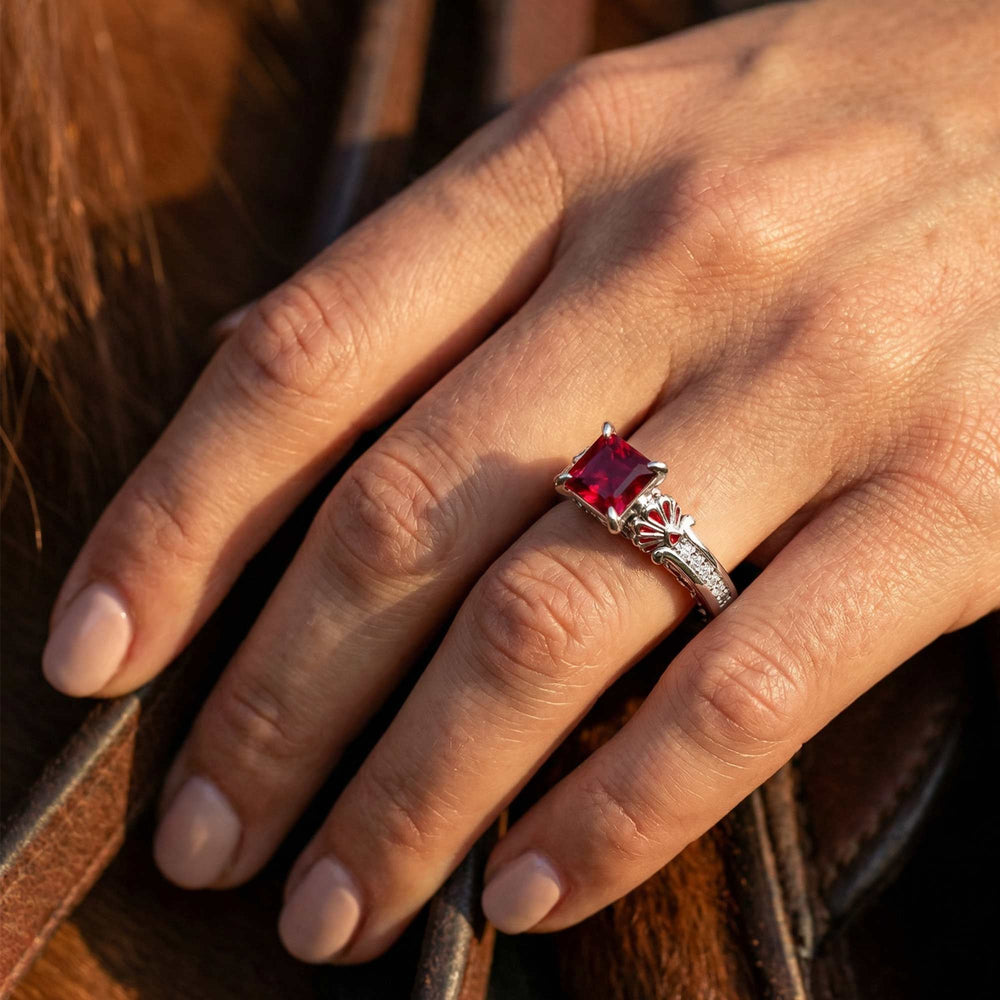 Lumen Crest Ring - Ruby - Serene Western