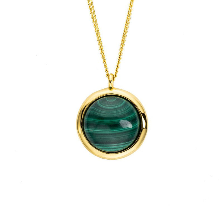 Malachite Moon Necklace - Serene Western
